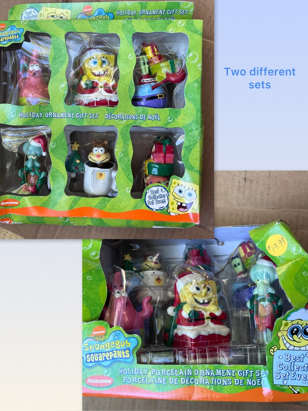 SpongeBob Squarepants Christmas Holiday Ornament Gift Sets